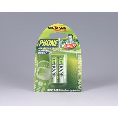 Ansmann Pile Dect NiMH, Mignon AA, 1.300 mAh, blister de 2