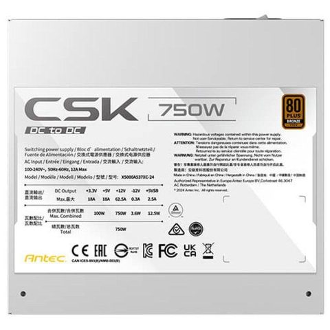 Antec Alimentation Modulable 750w 80 Plus