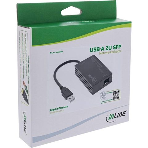 InLine Carte Réseau 66659N USB Fibre 1000 Mbit/s SFP
