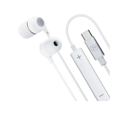 3MK Écouteurs Filaire Usb‑c Blancs