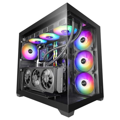 Mars Gaming Boîtier ATX MCV5 Verre Trempé 4x Ventilateurs ARGB