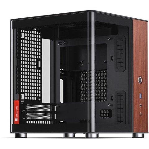 Jonsbo Tk-0 Mini-ITX Panneaux Noyer Gestion Cables