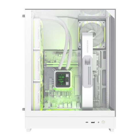 Gamemax Tour ATX T20 WH Verre Trempe RGB Gaming