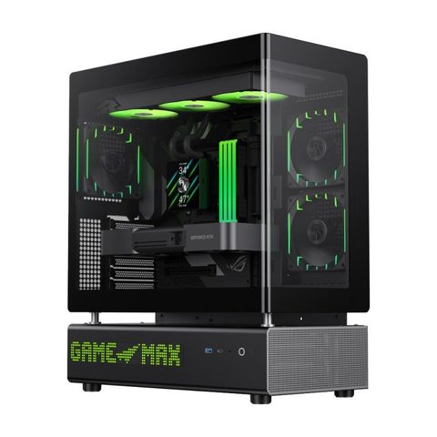 Gamemax Boitier N90 BG Midi Tower ATX Verre Trempe LED