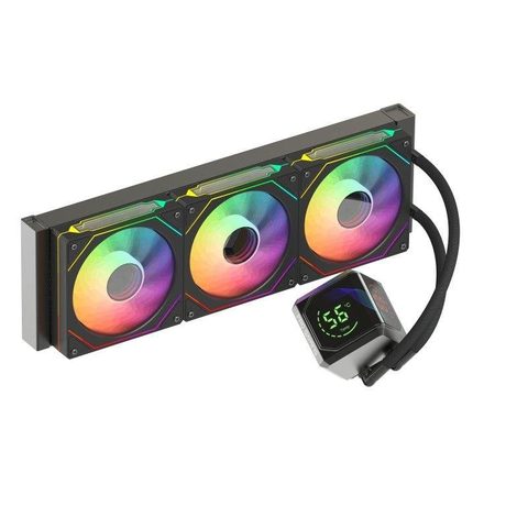 Progaming AIO IcePulse 360 Affichage Numérique LED Temp CPU/GPU Radiateur 360mm 3 Ventilateurs ARGB TDP 300W