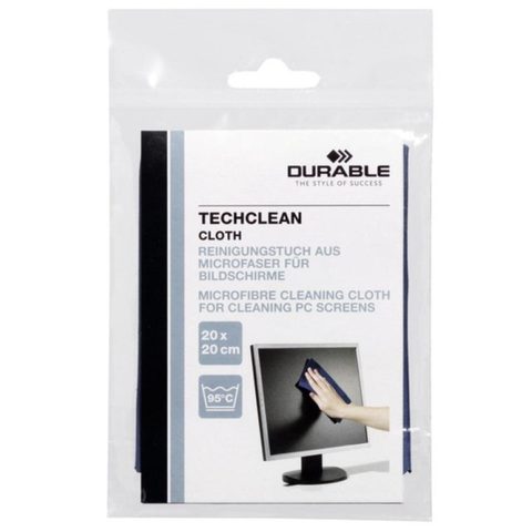 Durable Chiffon microfibre TechClean bleu 200x200 mm surfaces sensibles