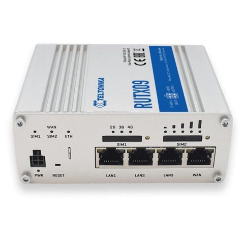 Teltonika Router RUTX09 Ethernet WAN 4G LTE 1Gbps Aluminium SIM