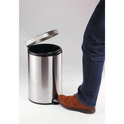 Durable Poubelle 340023 5 L Ronde Inox avec Pédale
