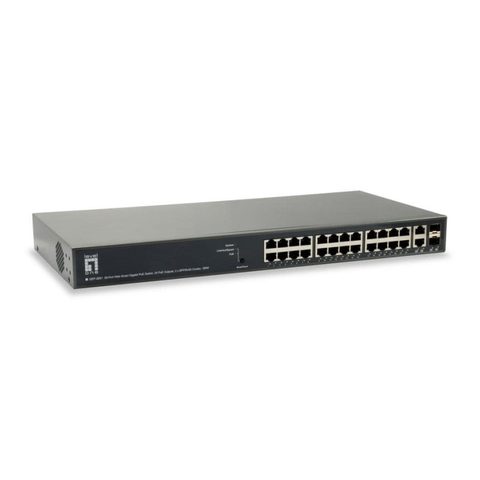 Level One Commutateur GEP-2651 L3 24 ports Gigabit Ethernet PoE montage rack