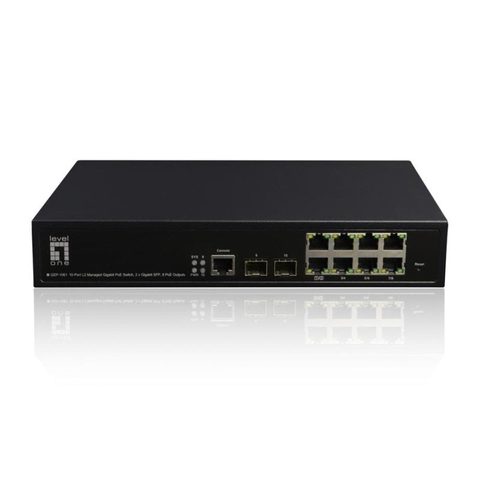 Level-one Conmutateur GEP-1061 Gestioné L2 8 Ports Gigabit PoE Montage Rack