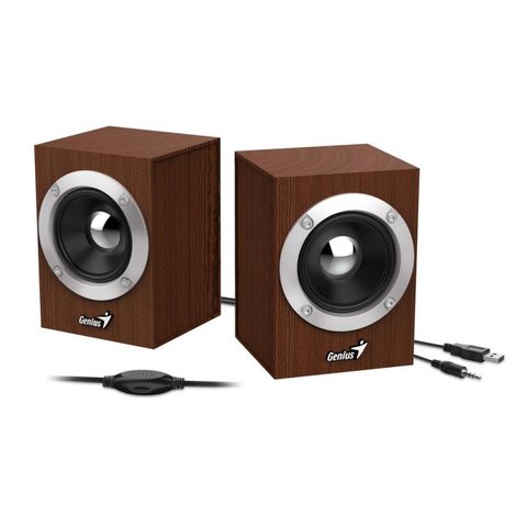 Genius Enceinte hi-fi - SP-HF280 - 2 voies - 6 W - Marron compact et puissant
