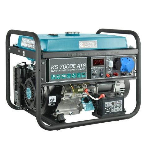 Könner & Söhnen Groupe électrogène Essence 5.5 kW Estart LED commutateur de transfert automatique KS 7000E ATS