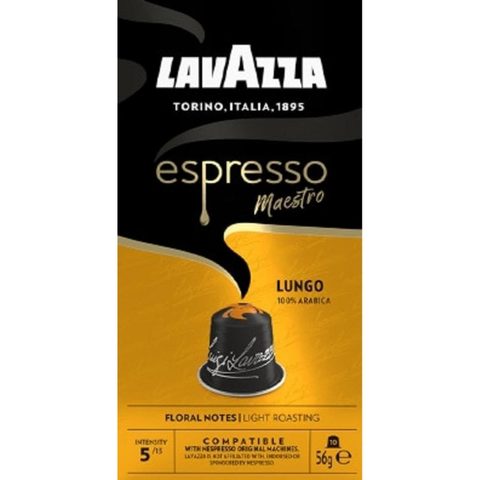 Lavazza Capsule de café Espresso Maestro Lungo Nespresso Tueste claro 10 pièces