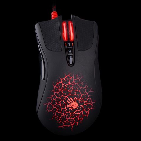 A4tech Ratón A90 USB Type-A 4000 DPI Noir Rouge 8 Boutons Gaming