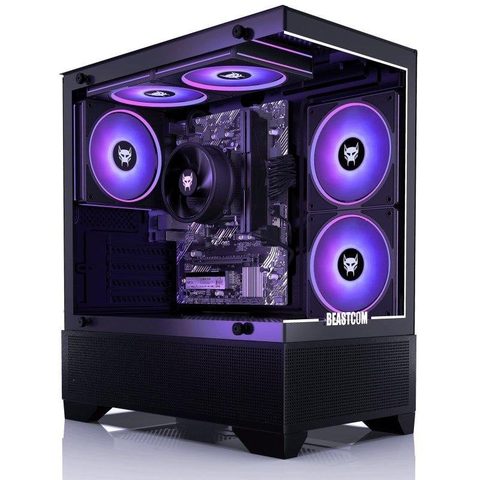 Beastcom PC de bureau Q3 AMD Ryzen 5 16GB 512GB SSD Vega Radeon Windows 11 Pro RGB