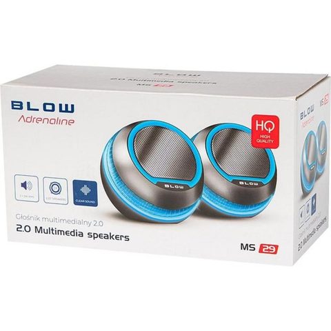 Blow Altavoces PC 2.0 Klinke 3,5 mm 6W avec batterie lithium USB