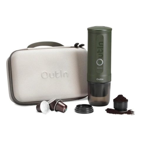 Outin Kit De Voyage Machine À Expresso Portable Forêt Verte Otem-01-fg-bag