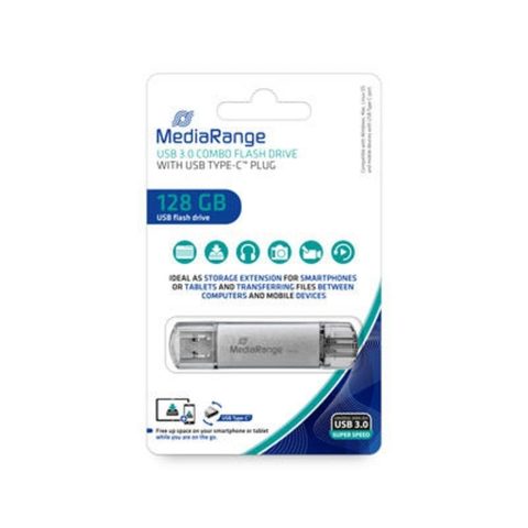 Mediarange Clé USB MR938 128 Go USB Type-A et Type-C