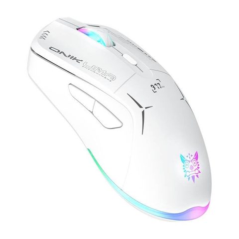 Onikuma Souris CW917 sans fil 800-4800 DPI blanc RGB gaming