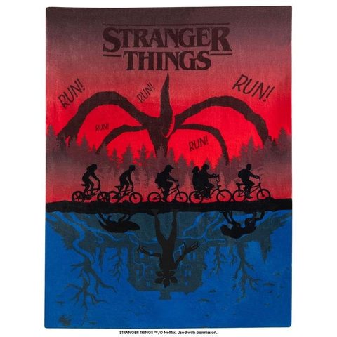Imetec Caldoplaid Stranger Things Couverture Chauffante 150 W Bleu, Rouge Tissu, Peluche