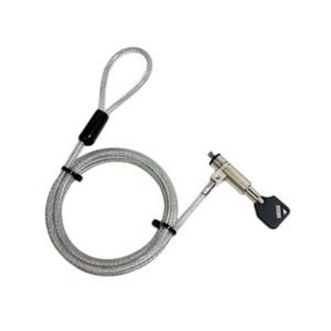 DLH Câble antivol DY-CS4112 pour portables Dell avec encoche Wedge, 1,8 m, clé