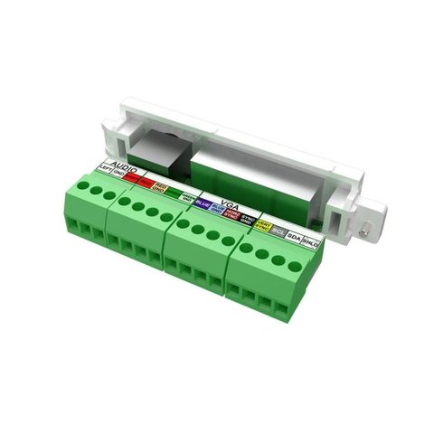 Vision Multiprise TC3 VGAF3.5MM 2 prises VGA et 3,5 mm blanche compacte