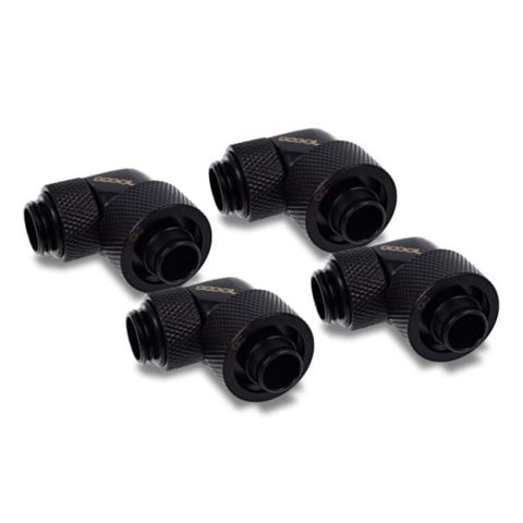 Alphacool Refrigeration Liquide Racor laiton 1/4" 90° 4 pièces