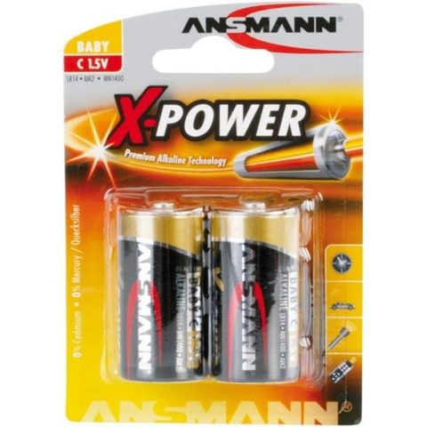Ansmann Batterie Alcaline Baby C 1,5 V Pack de 2