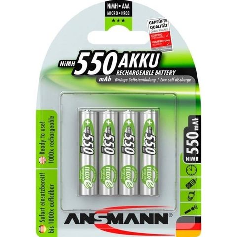 Ansmann Pile Rechargeable AAA Blister 4x 550 mAh NiMH 1,2 V