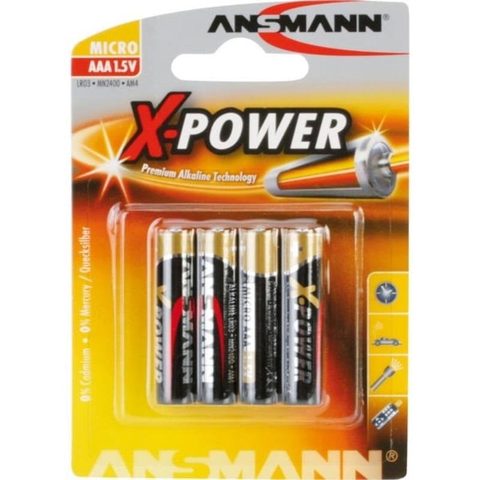 Ansmann Pile AAA LR03 Alcaline Pack 4 Unités