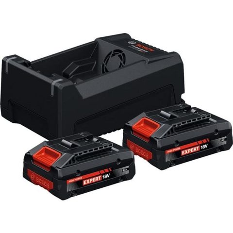 Bosch Set 2 batteries EXPERT EXBA 18V 4.0Ah + 1 chargeur GAL 12V/18V-80 PROFESSIONAL