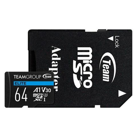Team Group Carte microSD Elite 64GB UHS-I U3 V30 A1 4K UHD