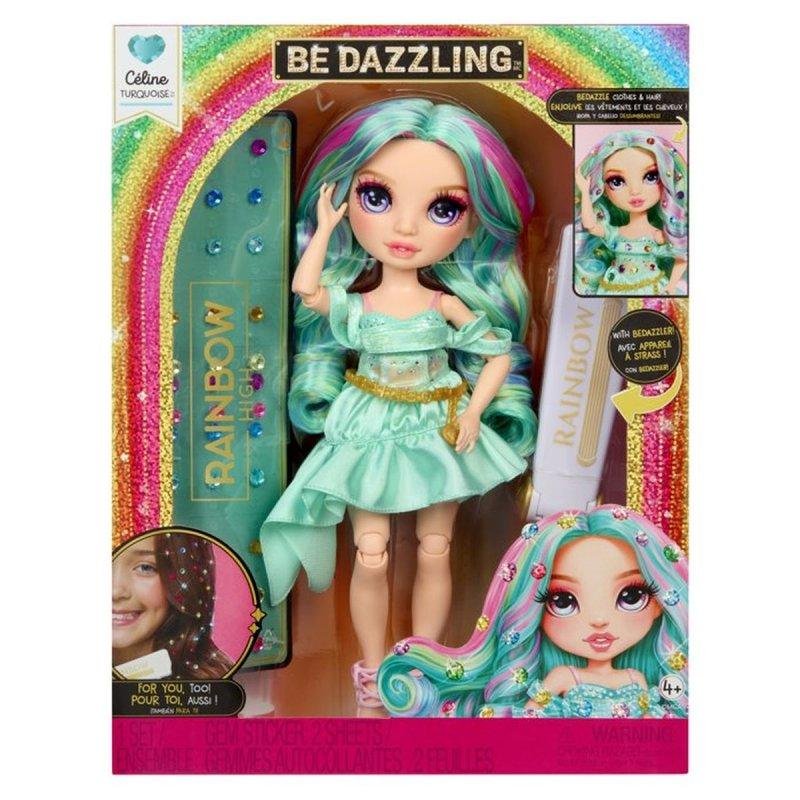 Mga-entertainment Poupée de mode Rainbow High Be Dazzling Celine Turquoise 27-28 cm avec cheveux