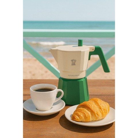 Piezzi Cafetiere italienne PEZZETTI FUTUREXPRESS 3 tasses aluminium vert foret