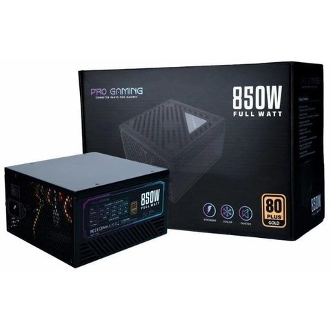 Progaming ATX 850W Full Watt Certifiée 80 Plus Gold PFC Actif 12VHPWR Ultra Silencieuse