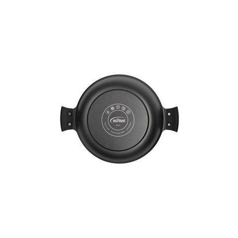 Inoxibar Cocotte - Absolut Black 28 cm - aluminium fondu - effet pierre - couvercle verre