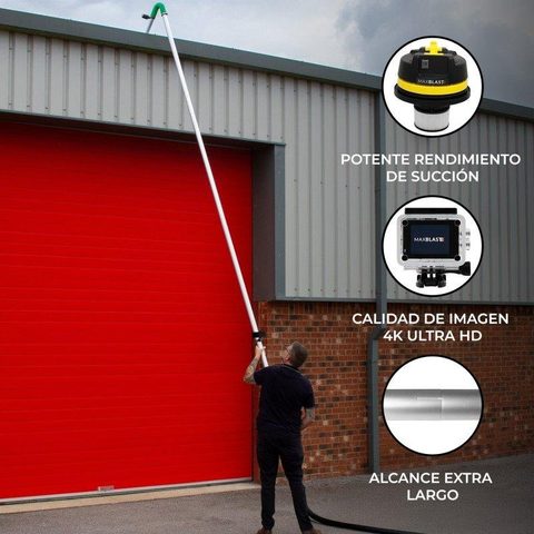 Monster MAXBLAST Lot de Aspirateur Industriel 60 L, Perche Pour Gouttières & Caméra d'Inspection