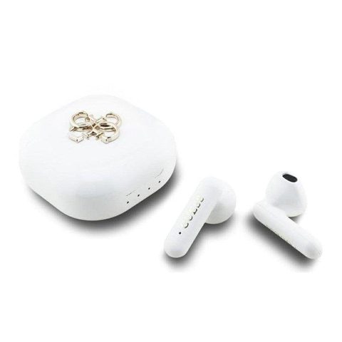 Guess 4G Metal Logo TWS Wireless Headphones White - GUTWSJ7HE4GH