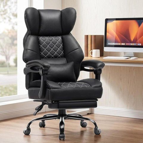 Gtplayer Chaise de jeu ergonomique avec repose-pieds et lombaire