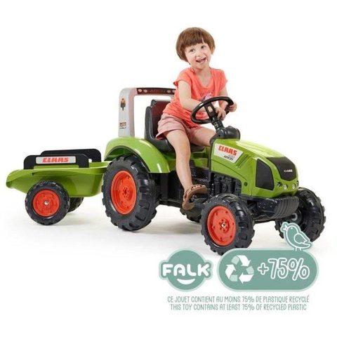 Falk Tracteur A Pedales Claas Arion 430 Avec Remorque - 1040ab