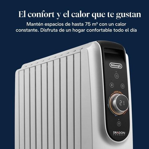 Delonghi Radiateur Électrique Dragon Connect 2500W 10 Éléments Wifi