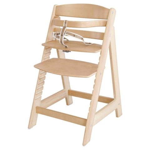 Roba Chaise haute Sit Up III en bois avec repose-pieds réglable