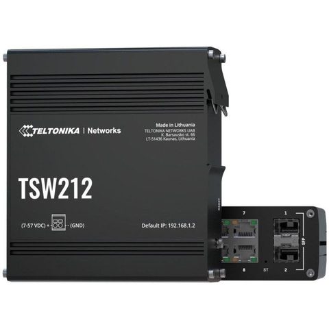 Teltonika Switch industriel TSW212 8x RJ45 2x SFP DIN-rail