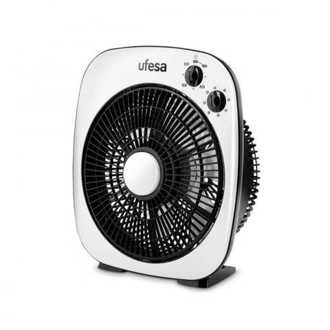 Ufesa Ventilateur de Sol BF5030 50W 25cm 3 Vitesses Silencieux Minuterie Grille Oscillante