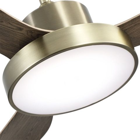 Fabrilamp Hayate Ventilateur de Plafond avec Lumière et Contrôle 70W Cuir