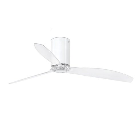 Faro Mini Tube Fan Ventilateur de Plafond avec Commande 32W Brillant/Transparent