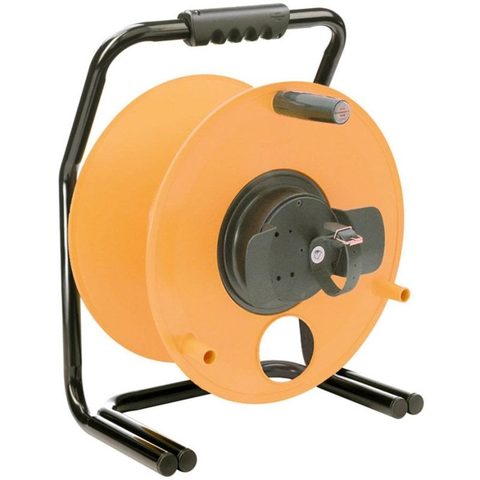 Brennenstuhl Dévidoir Brobusta G 1319000 - tambour de rangement jaune 380 mm, plastique résistant