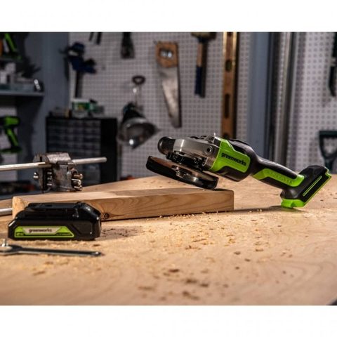 Greenworks Meuleuse angle batterie gd24ag 24 V Batterie 5 Ah 12.5 cm
