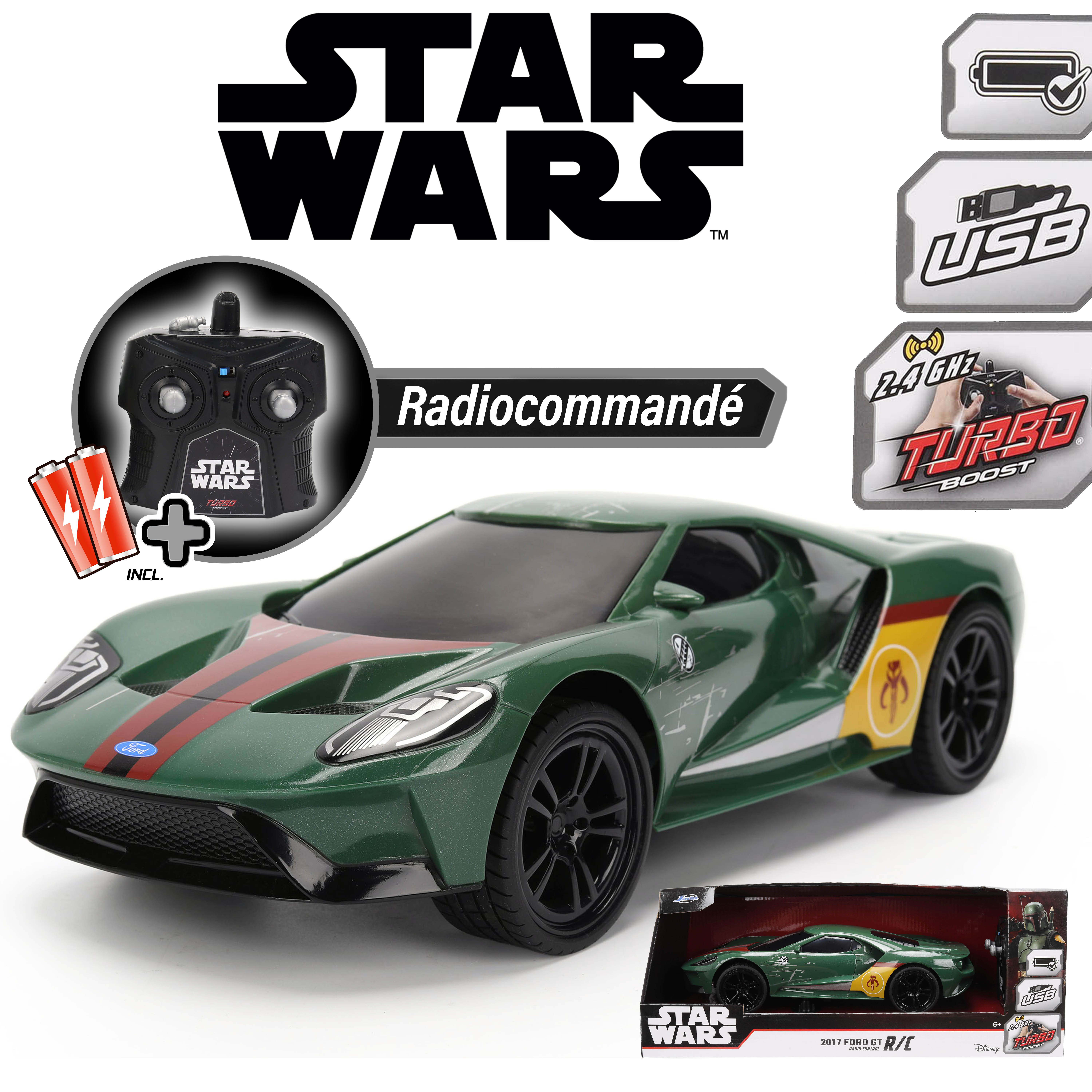 Jacqueline Riu Jada - Star Wars - Radiocommandé - Boba Fett Ford GT - Echelle 1/16