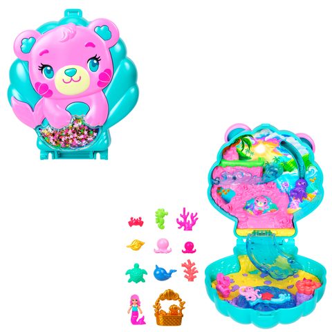 Polly Pocket C Île des paillettes - Mini-figurine et animaux - JCB16